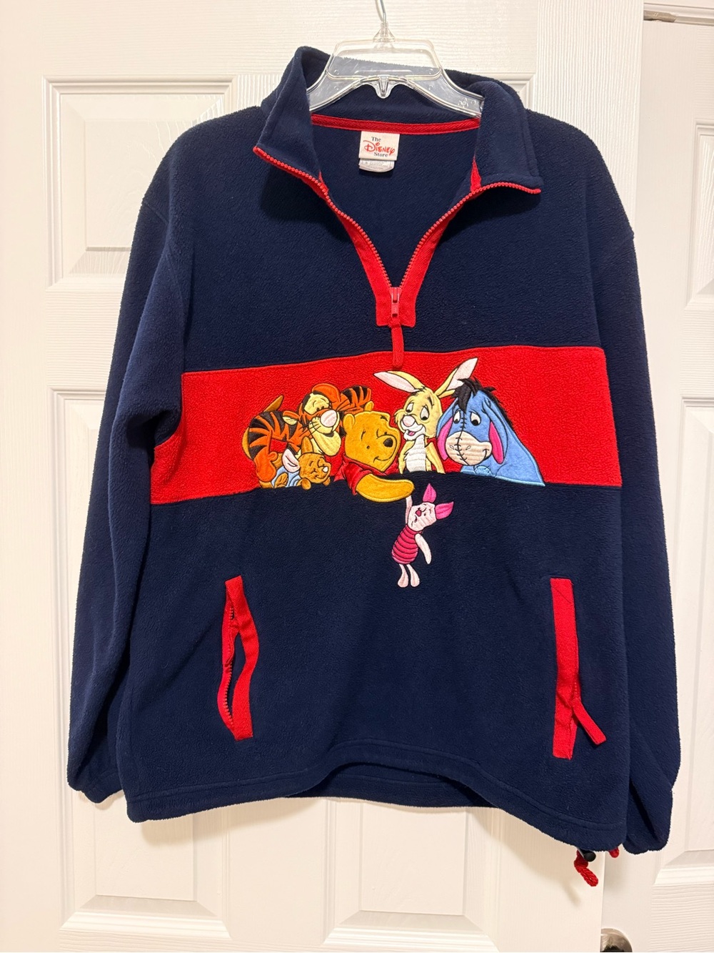 Vintage The Disney Store Winnie the Pooh Half-Zip Pullover